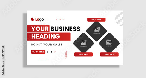 Creative business  thumbnail and web banner template  Vector design. Customizable web banner template and thumbnail.