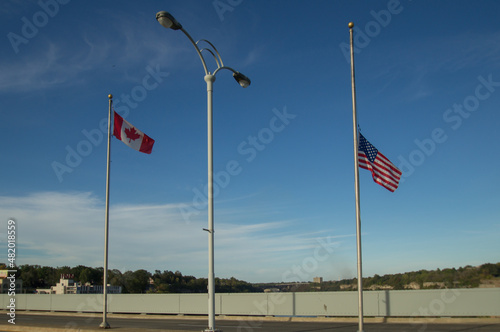 flags at the border