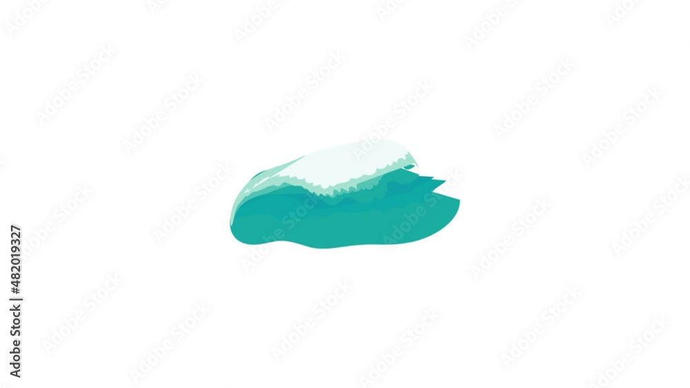 Water Wave icon animation best cartoon object on white background Water Wave icon animation best cartoon object on white background