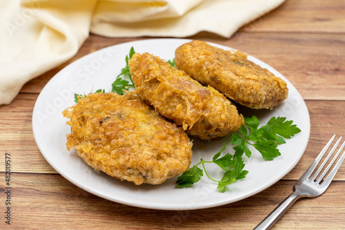 Turkish traditional Food kadinbudu kofte ( meatball ) rice and meat falafel. Traditional Mediterranean cuisine delicacies