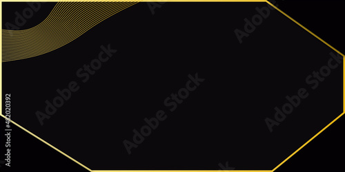 Black dark Premium background with luxury polygonal pattern and gold triangle lines. Low poly gradient shapes luxury gold lines vector. Black Friday background, premium triangle polygons design. black