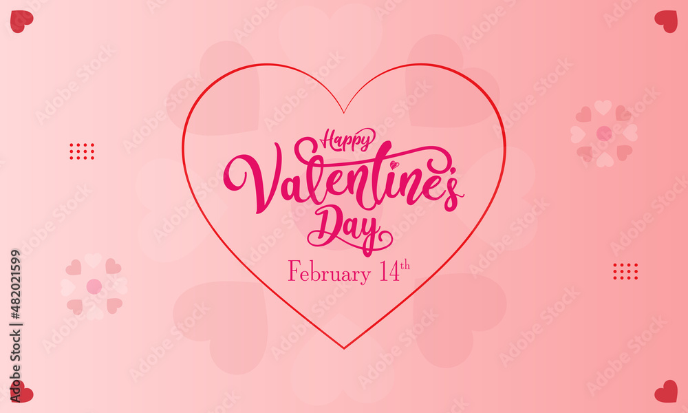 Valentine's day heart background design. Valentine background, love, red, holiday.