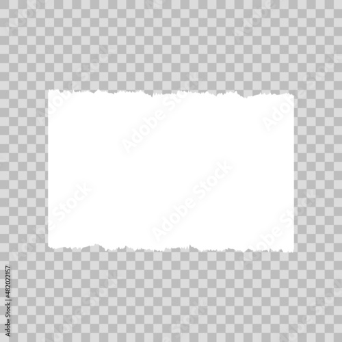 Paper torn. Pieces of blank paper texture, vector, old, 
