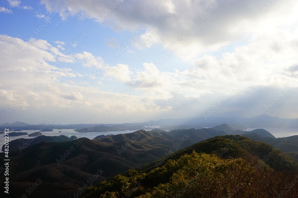 日本 長崎県 対馬 烏帽子岳展望台