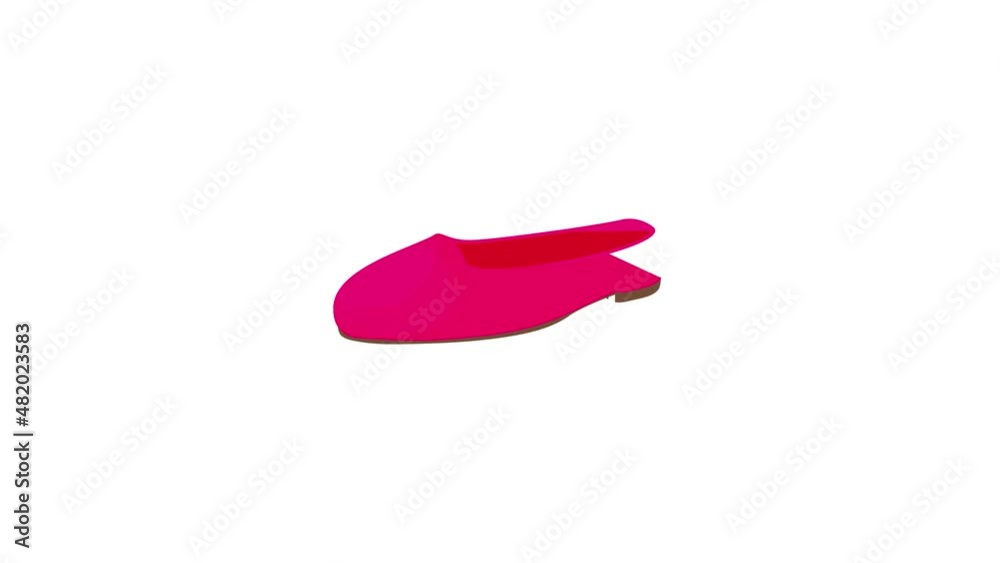 Pink ballet shoes icon animation best cartoon object on white background Pink ballet shoes icon animation best cartoon object on white background