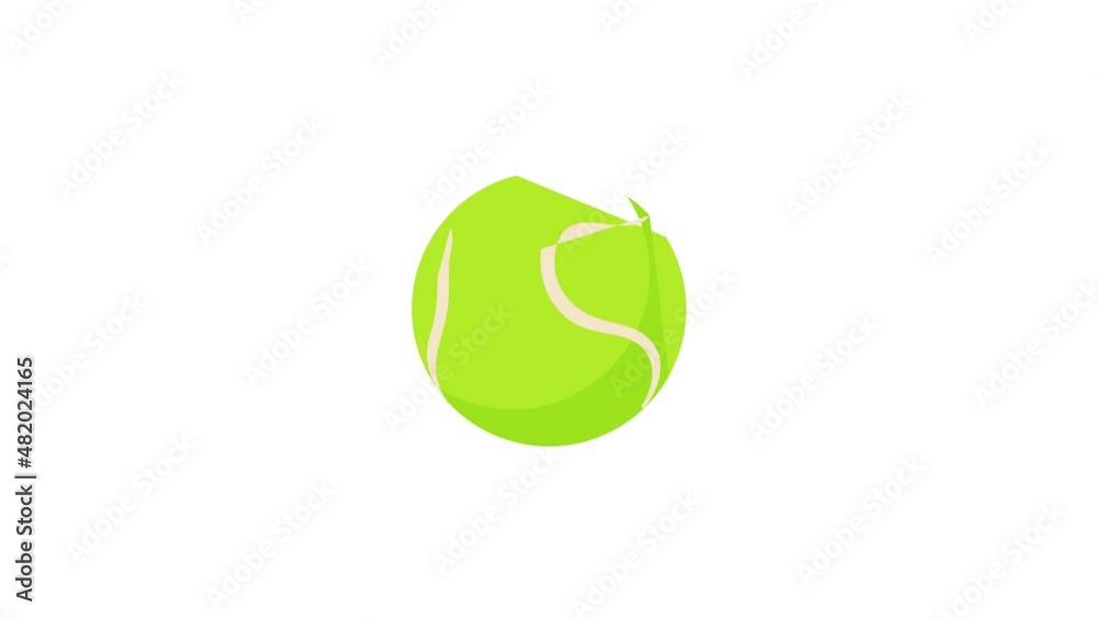 Tennis ball icon animation best cartoon object on white background