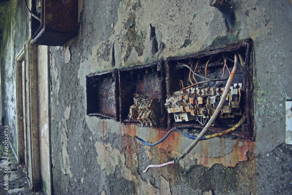 Old Electrical Panel Stock Photo | Adobe Stock