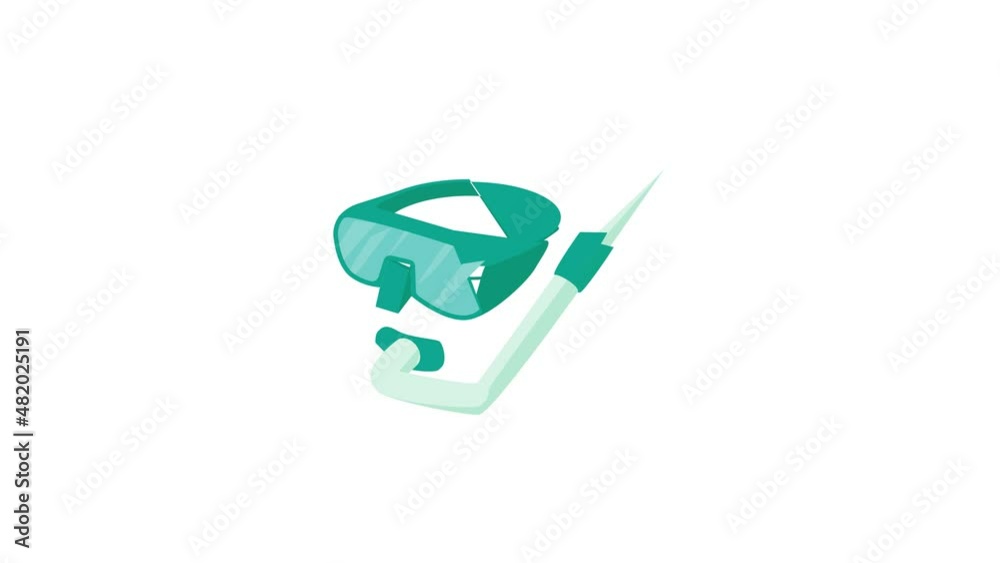 Diving mask icon animation best cartoon object on white background Diving mask icon animation best cartoon object on white background