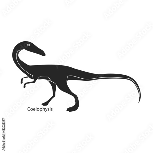 Ancient dinosaur vector icon.Black vector icon isolated on white background ancient dinosaur.