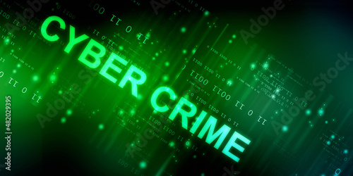 2d illustration abstract Cyber crime

