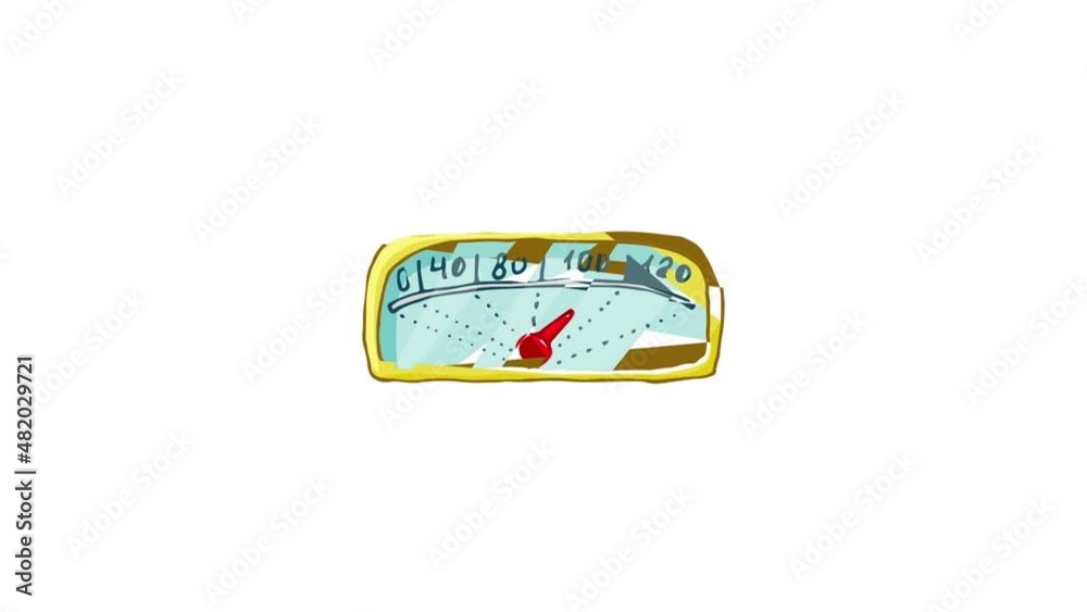 Speedometr icon animation best cartoon object on white background Speedometr icon animation best cartoon object on white background