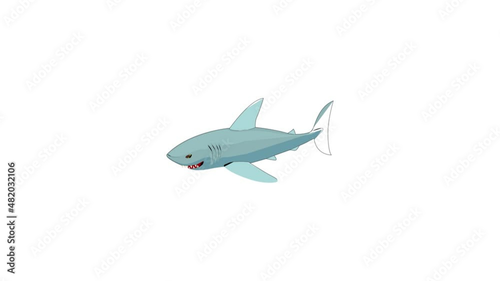 Shark icon animation best cartoon object on white background Shark icon animation best cartoon object on white background