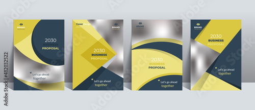 Business Proposal Cover Design Template is adept to the Multipurpose Project such as an annual report, brochure, flyer, poster, presentation, catalog, cover, booklet, website, magazine, portfolio, etc