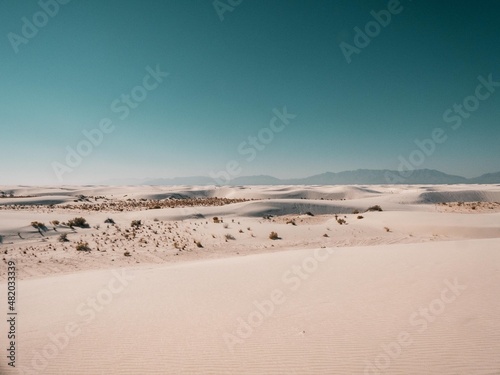 White Sands National Park . Sand Dunes in New Mexico