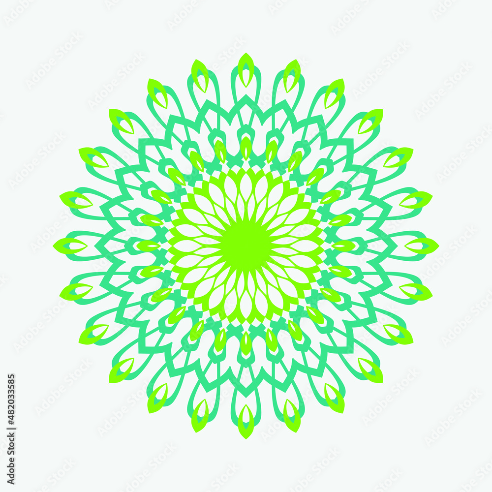 Vector hand drawn doodle mandala. Ethnic mandala with colorful tribal ornament. Isolated. Bright colors.