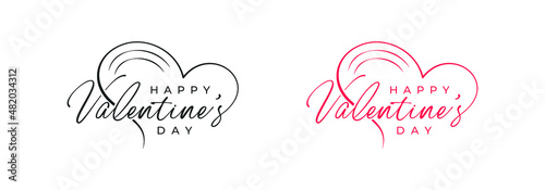 Abstract happy valentines day logo, happy valentines day design, love vector, signature logo design