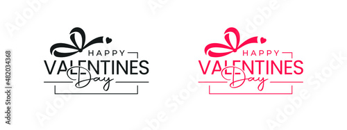 Abstract happy valentines day logo, happy valentines day, love gift box logo design, happy valentines day 
