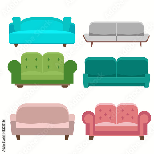 House sofa set. Luxury classic apartment furniture