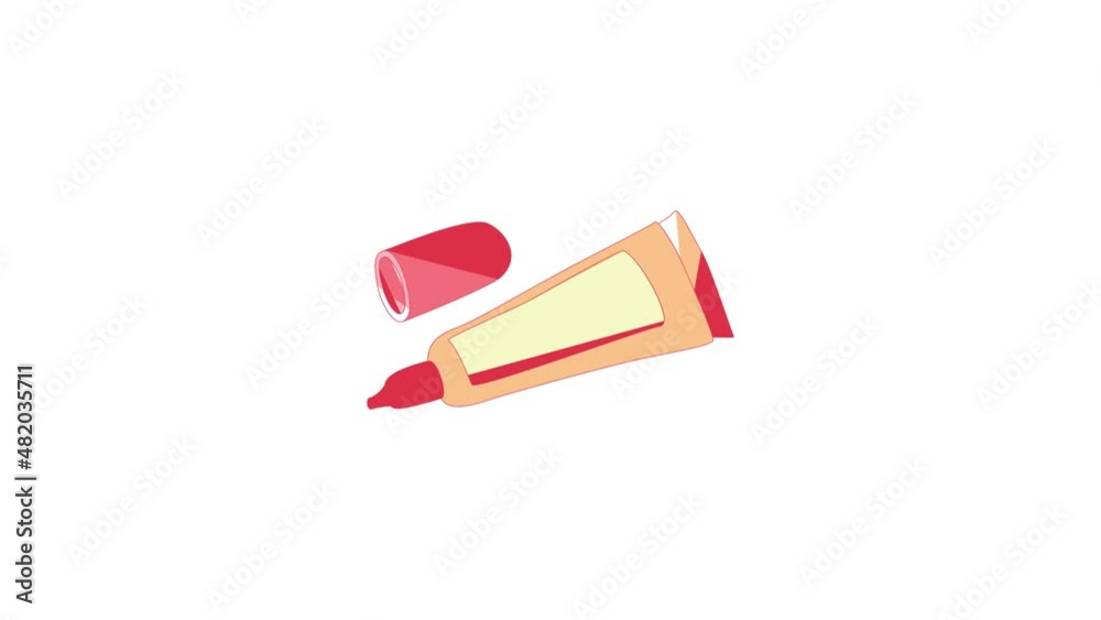 liquid makeup foundation in a tube icon animation best cartoon object on white background liquid makeup foundation in a tube icon animation best cartoon object on white background