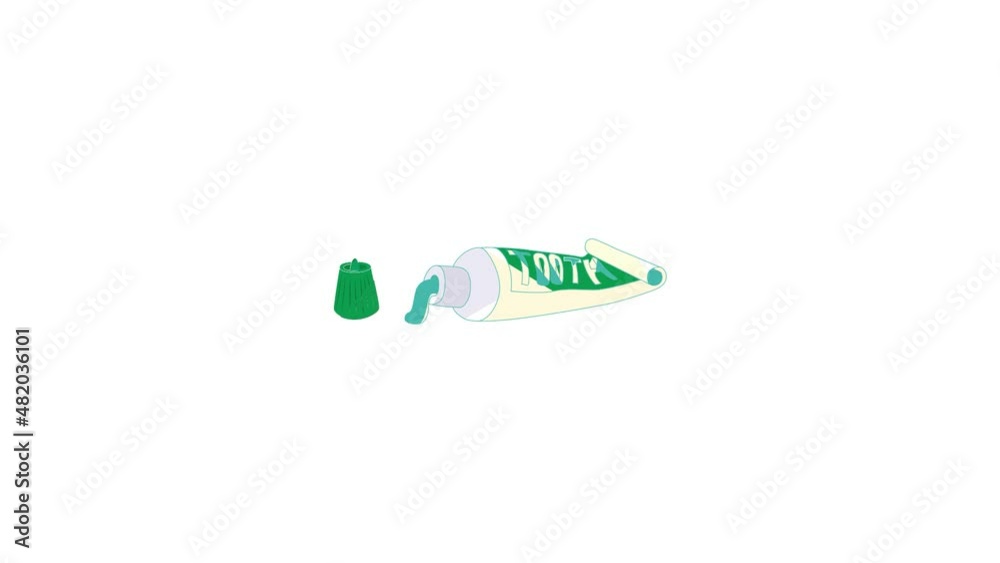 Toothpaste in a tube icon animation best cartoon object on white background Toothpaste in a tube icon animation best cartoon object on white background