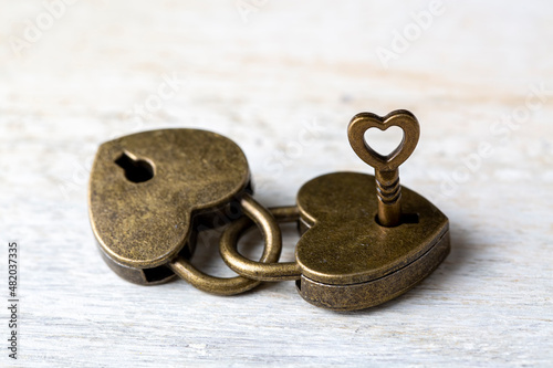Heart shaped padlock. Valen...