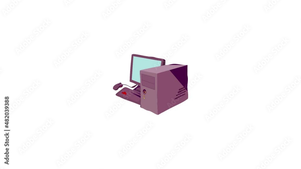 Computer icon animation best cartoon object on white background Computer icon animation best cartoon object on white background