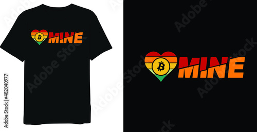 Valentine Bitcoin T-shirt Design 