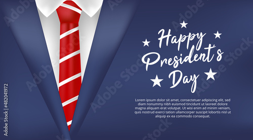 Presidents day background with president suit