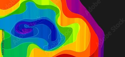 Liquid shapes abstract holo...