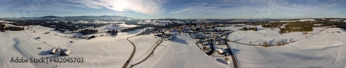 Landschaft, Drohnenpanorama, Luftbild, Luftaufnahme, Panorama, Hirschberg, Pähl, Oberbayern © aBSicht