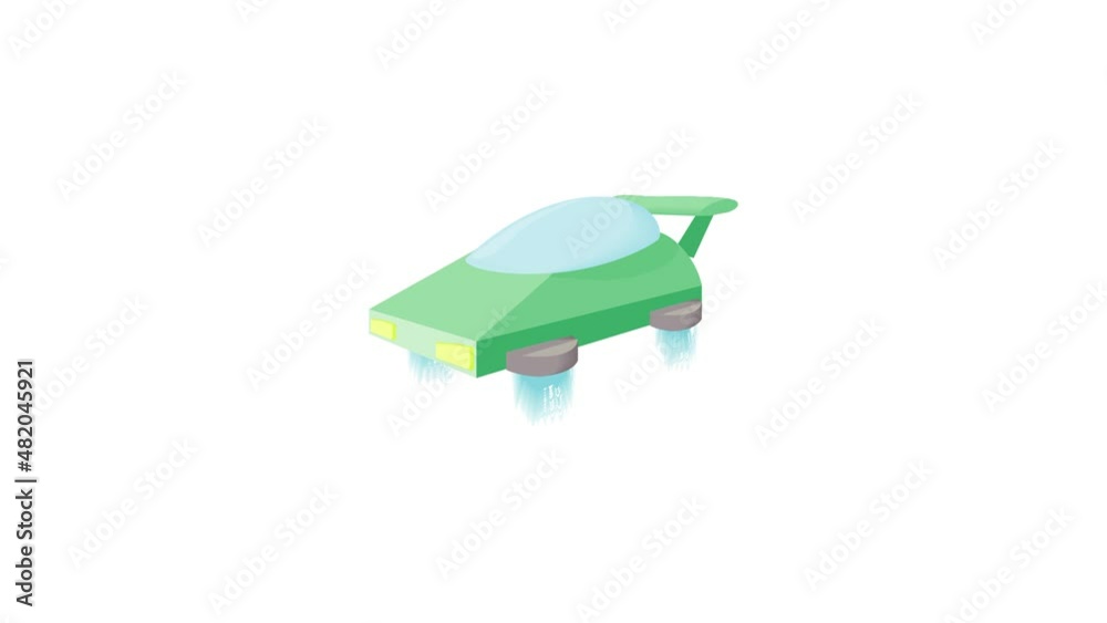 Flying machine future icon animation best cartoon object on white background Flying machine future icon animation best cartoon object on white background
