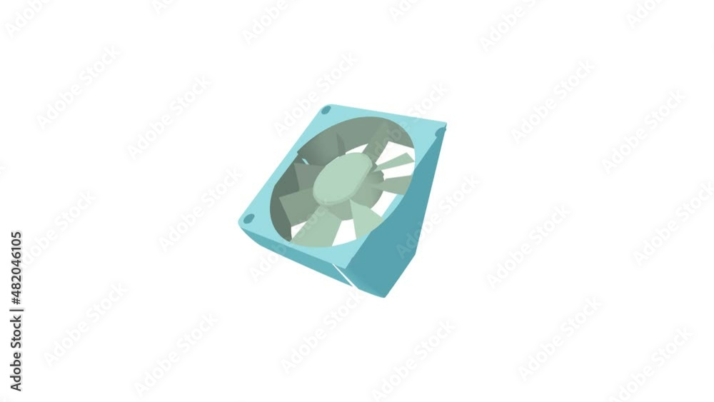 Cooler for computer icon animation best cartoon object on white background Cooler for computer icon animation best cartoon object on white background