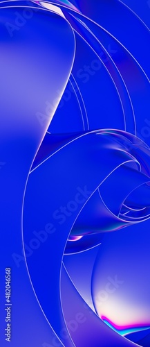 Abstract Blue Waves Stripe ...