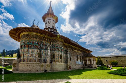 The orthodox monastery of Sucevita in Romania photo
