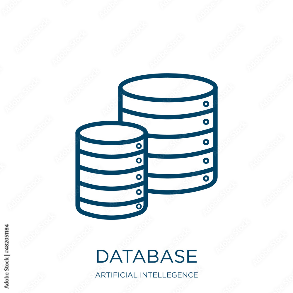 database icon from artificial intellegence and future technology ...