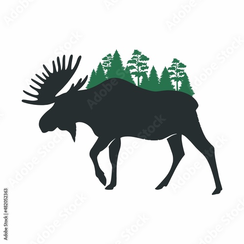 Elk. Vector drawing