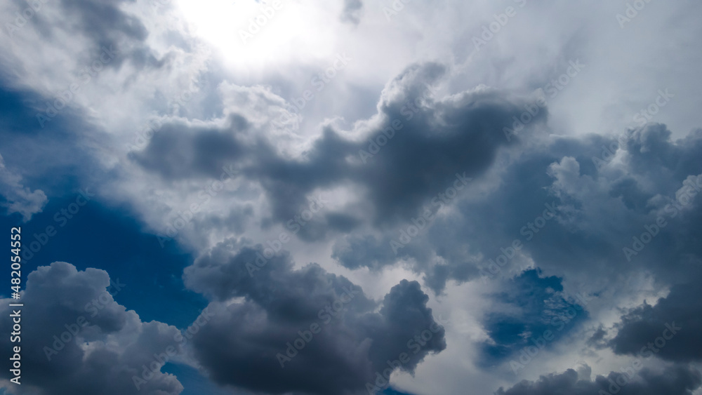 Abstract background of beautiful white clouds with blue sky in Brazil Abstract background of beautiful white clouds with blue sky in Brazil