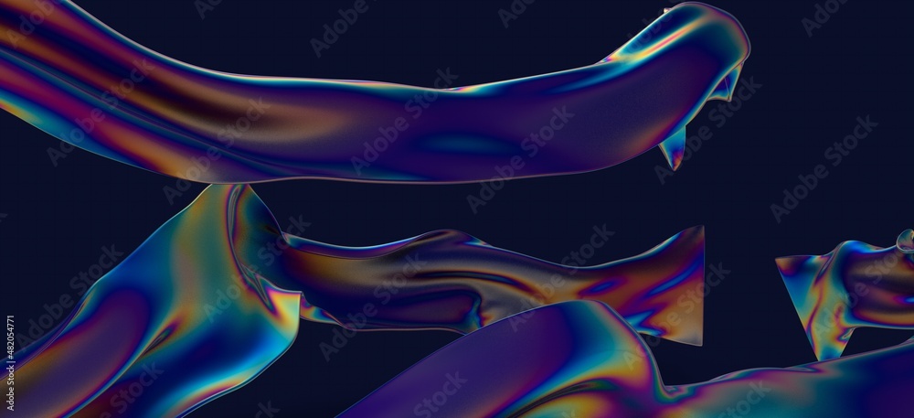 Fototapeta premium Abstract colorful wave panorama design