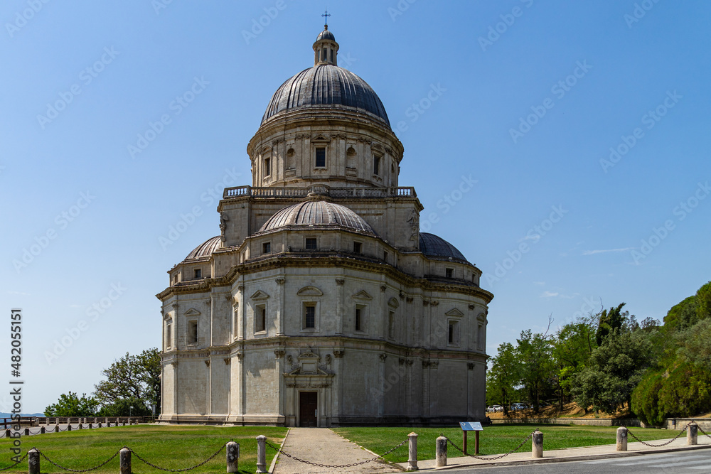 Church of Santa Maria Della Consolazione in Todi, one of the most popular landmarks of the town, Umbria region, Italy