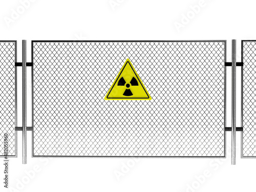 Radiation pollution area 3d rendering