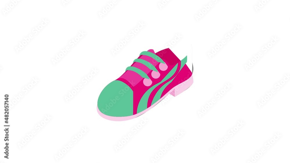 Sneakers icon animation best cartoon object on white background Sneakers icon animation best cartoon object on white background