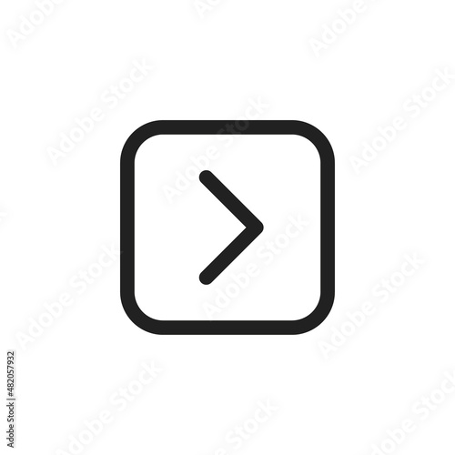 Arrow sign icon. Next button. Navigation symbol. Next icon isolated on white background. Next icon modern symbol for graphic and web design. Next icon simple sign. Next icon flat vector illustration