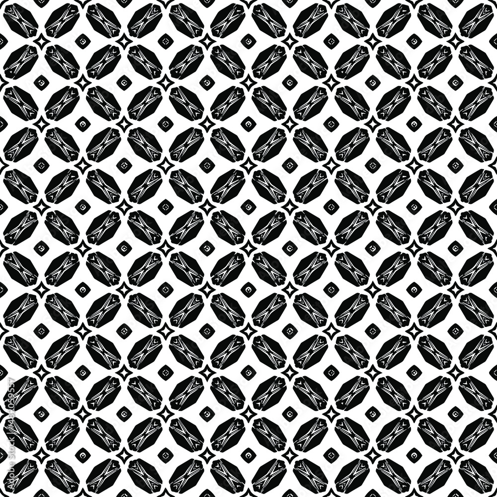 Black and white surface pattern texture. Bw ornamental graphic design. Mosaic ornaments. Pattern template. Vector illustration. Black and white surface pattern texture. Bw ornamental graphic design. Mosaic ornaments. Pattern template. Vector illustration.