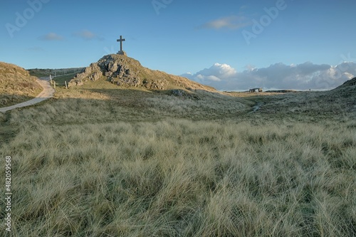 the plain cross  on llanddwyn island Anglesey North Wales