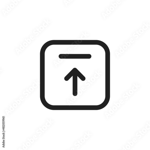 Upload Icon in trendy flat style isolated on grey background, for your web site design, app, logo, UI. Vector illustration, EPS10.