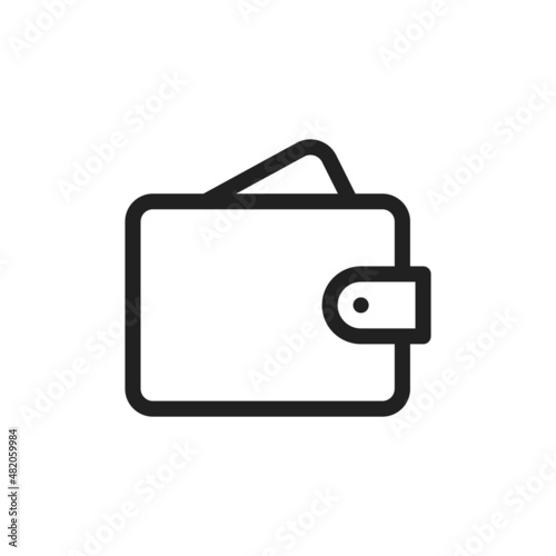Cash in wallet icon on white background. Wallet Icon in trendy flat style isolated on grey background. Wallet symbol for your web site design, logo, app, UI. Vector illustration, EPS10.