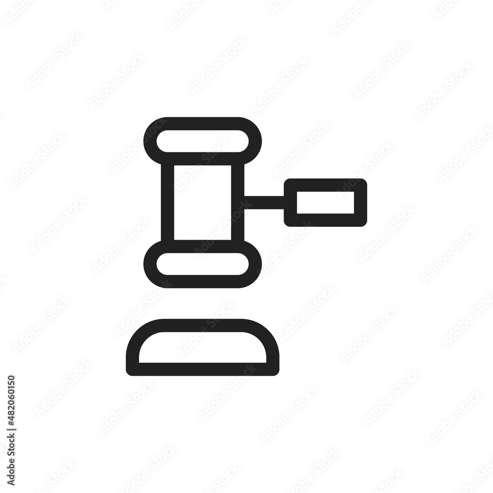 judge's hammer outline ui web icon. gavel vector icon for web, mobile and user interface design isolated on white background. Judge's gavel. Judges gavel hammer for adjudication of sentences and bills judge's hammer outline ui web icon. gavel vector icon for web, mobile and user interface design isolated on white background. Judge's gavel. Judges gavel hammer for adjudication of sentences and bills