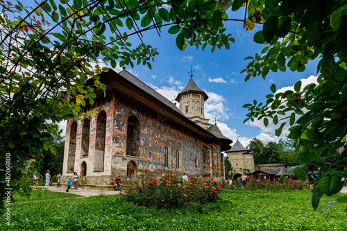 The orthodox monastery of Moldovita in Romania photo
