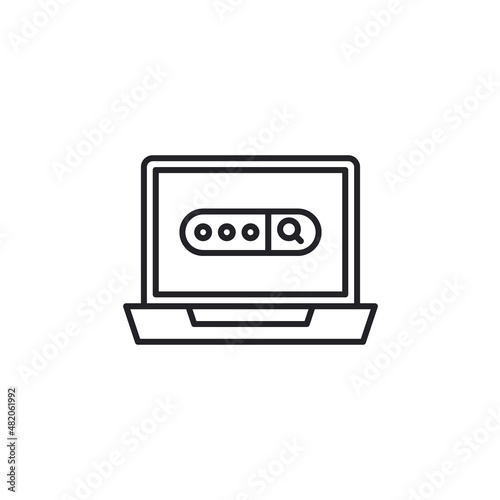 Search engine optimization, web search flat business vector illustration design banner. SEO, browser search, search bar design for mobile and web graphics. Website search vector icon.