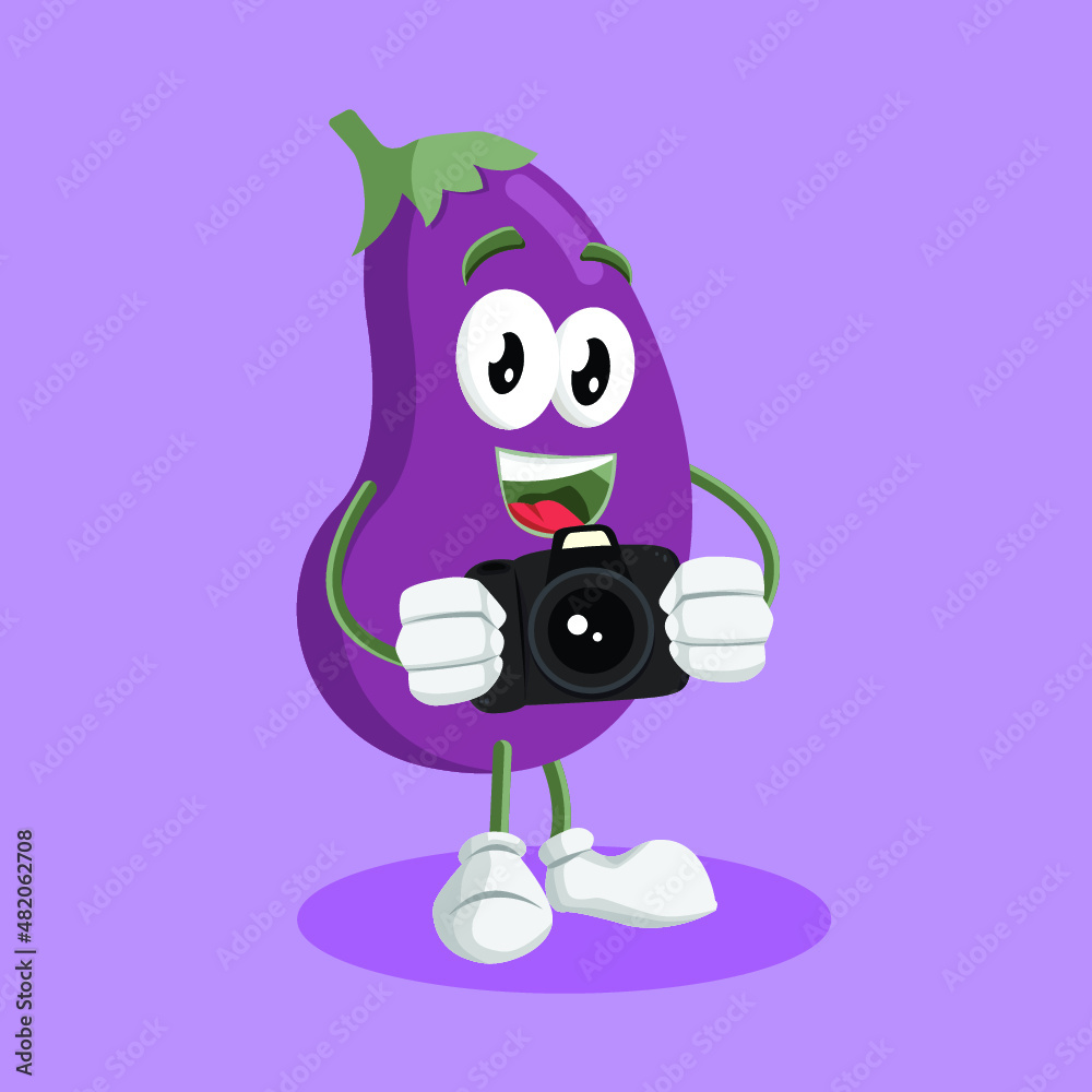 Eggplant Logo and icon mascot